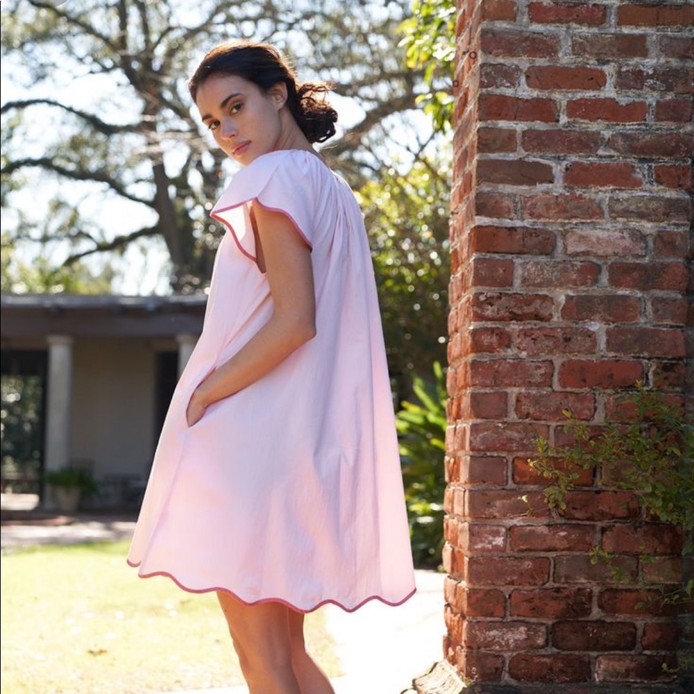 LAKE pajamas ‘patio’ scalloped day dress.